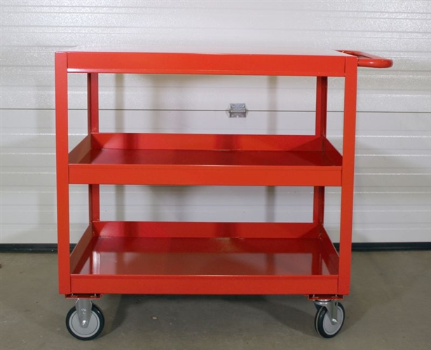 Used 3 Shelf Utility Cart with Lipped Shelves