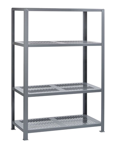 Perforated Welded Shelving Unit 4 Shelf