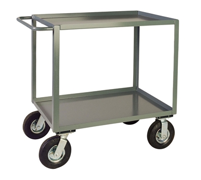 AC16 - Two Shelf Service Cart w/ Pneumatic Casters - 24" x 30" Shelf Size