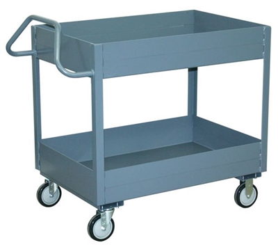 AP13 - Ergo 6" Deep Lipped Two Shelf Cart - 18" x 36" Shelf Size