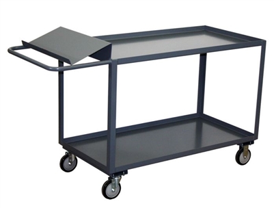 AT27 - Two Shelf Cart w/ Writing Stand - 36" x 48" Shelf Size