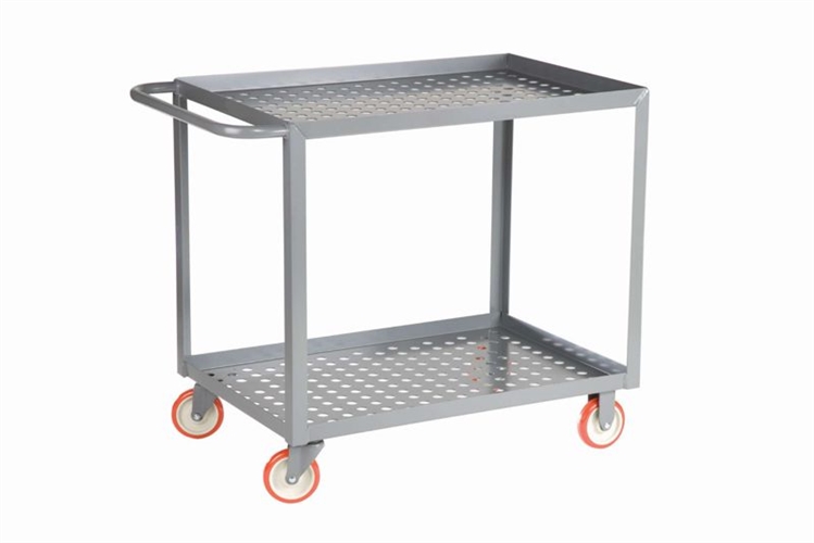 Welded Service Cart with Perforated Deck