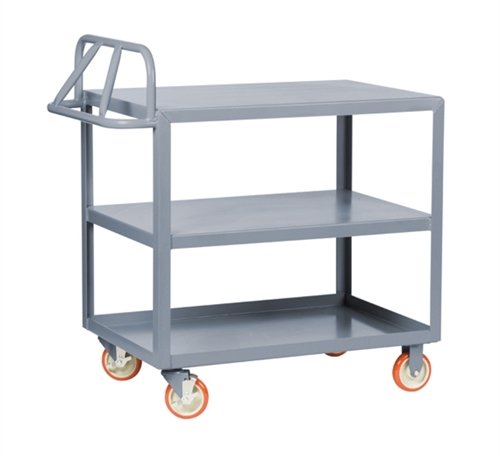 Three Shelf Service Cart with Ergonomic Handle