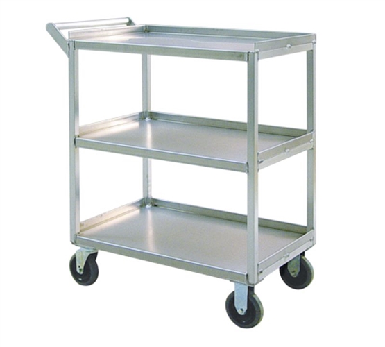 Aluminum Correctional Duty Utility Cart - 19" x 33" Shelf Size