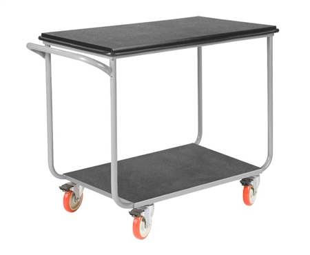 Tubular Frame Mobile Instrument Cart w/ Total Lock Casters