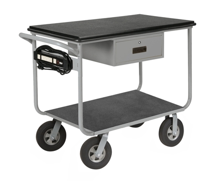 DB17SR - Cushion Load Electrically Wired Instrument Cart w/ Puncture Proof Tires