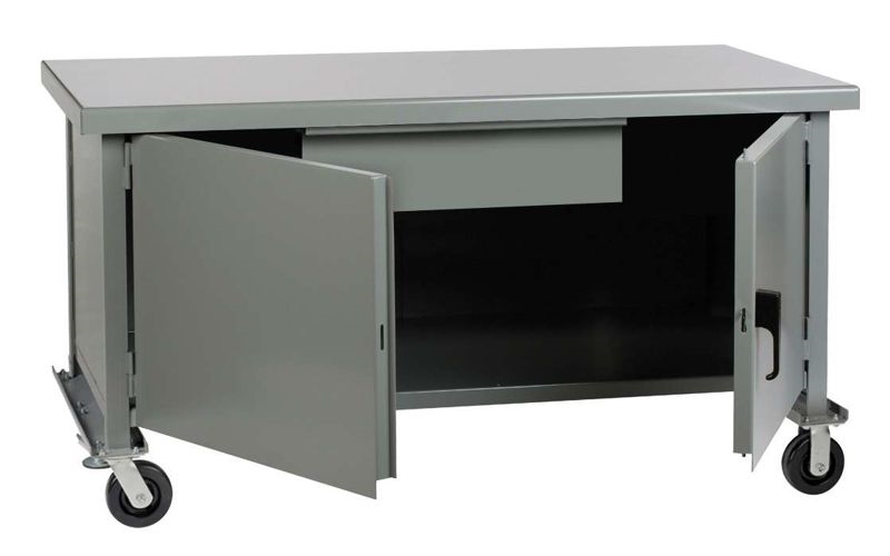 Mobile Heavy Duty Cabinet Workbench w/ Drawer