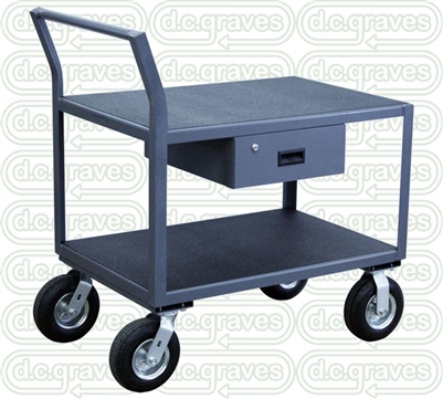 DH19 - Low Profile Instrument Cart w/ Drawer - 24" x 48" Shelf Size