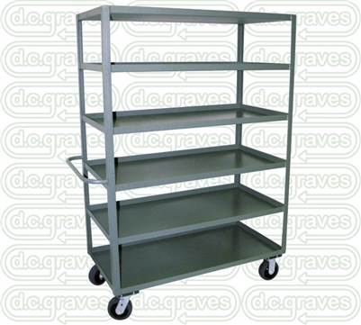 EG13 - Six Shelf Stock Cart - 18" x 48" Shelf Size