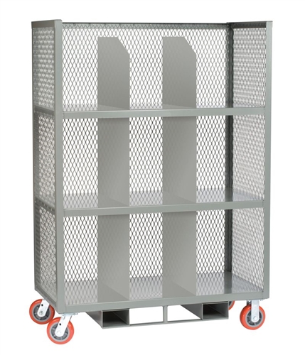 Forkliftable Order Picking Truck with Shelf Dividers- 30" x 48" Shelf Size
