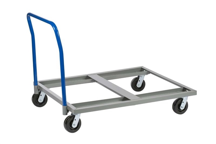 Pallet Dolly with Open Deck and Pipe Handle