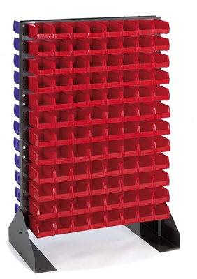 Louvered Panel Floor Stand Double Sided with Bin Package