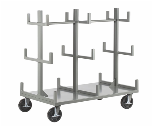 Double Sided Cantilever Pipe Cart with Three Uprights