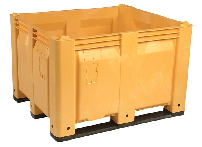 MACX Bulk Container with Solid Walls Color Yellow
