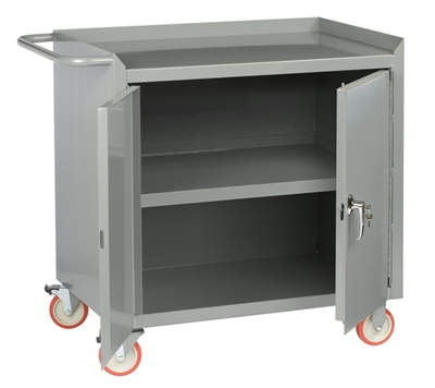 MDC17 - Mobile Cabinet w/ Locking Doors & Center Shelf - 24" x 36" Shelf Size