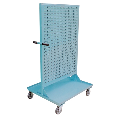 NA23 - Double Sided Louvered Panel Bin Cart - 30" x 36" Shelf Size