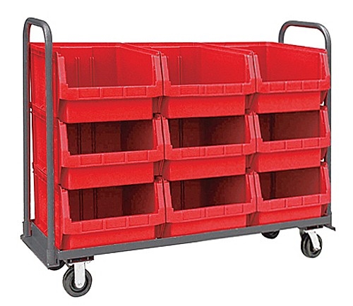 NC160 Tubular Handle Bin Truck with Bins