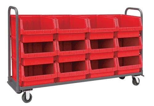 NC178 Tubular Handle Bin Truck with Bins