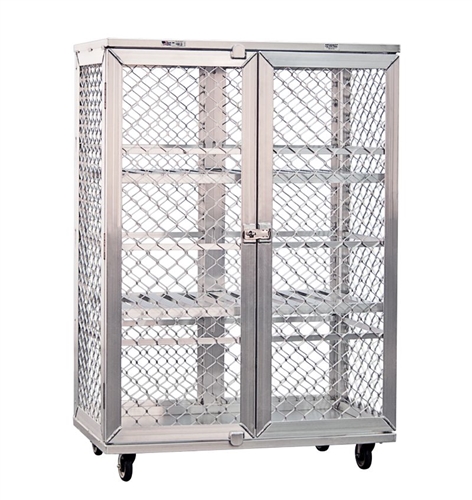 Aluminum Perforated Security Cage - 49" x 26" Shelf Size