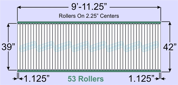 QS-SR20-39-02-10, Steel Gravity Roller Conveyor