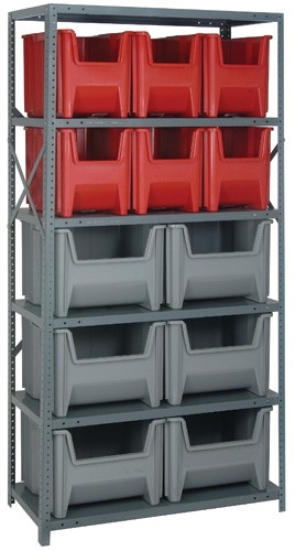 QSBU-600800 12 Bin, Giant Stacking Bin Wire Shelving