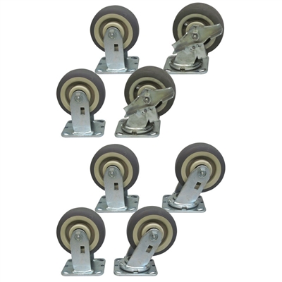 R3 - 6" x 2" Thermorubber Casters - 2,200-lbs. Capacity