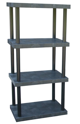 Four Shelf Solid Top Plastic Shelving