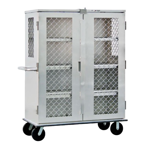 Aluminum Security Cabinet - 57" x 28" Shelf Size