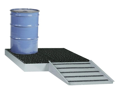 Drum Ramp for Low Profile Spill Containment Platforms