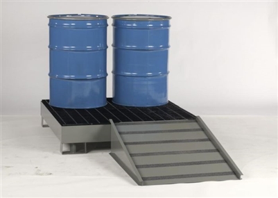Drum Ramp Forkliftable Spill Containment Platforms