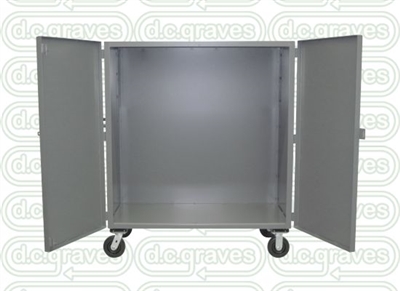 SE21 - Solid Security Cart, One Shelf - 24" x 60" Shelf Size
