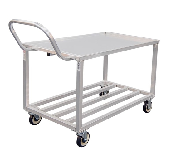 Aluminum Standard Produce Cart - 24" x 52" Shelf Size
