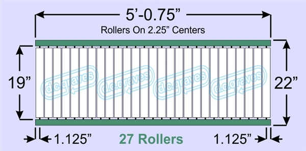 SR20-19-02-05, Steel Gravity Roller Conveyor