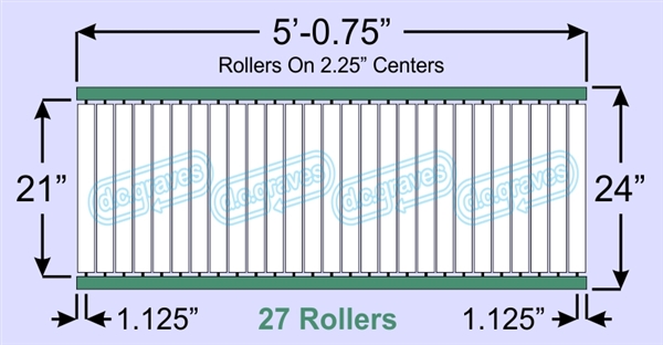 SR40-21-02-05, Steel Gravity Roller Conveyor