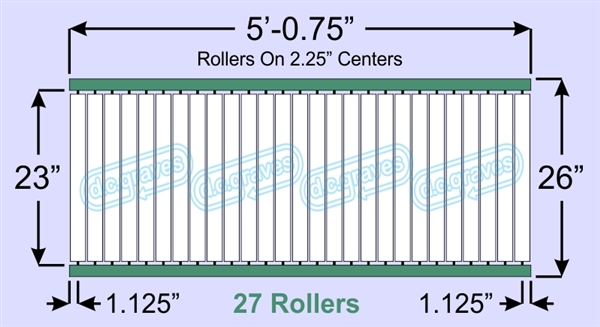 SR40-23-02-05, Steel Gravity Roller Conveyor