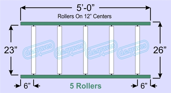 SR50-23-12-05, Steel Gravity Roller Conveyor