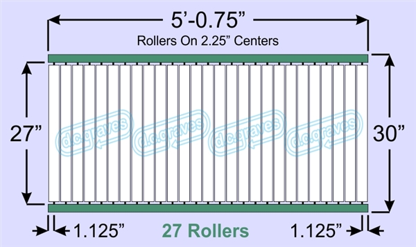 SR20-27-02-05, Steel Gravity Roller Conveyor