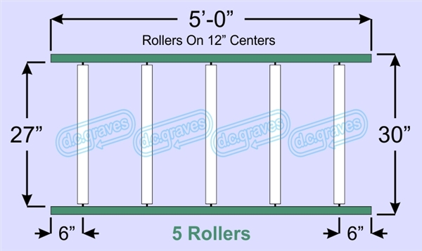 SR40-27-12-05, Steel Gravity Roller Conveyor