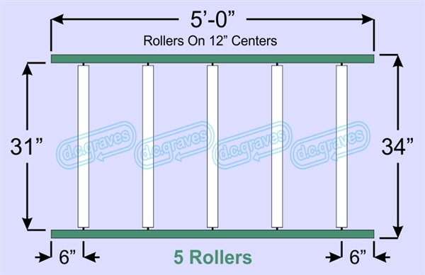 SR20-31-12-05, Steel Gravity Roller Conveyor