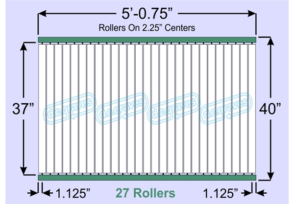 SR20-37-02-05, Steel Gravity Roller Conveyor