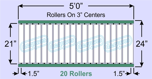 SR60-21-03-05, Steel Gravity Roller Conveyor