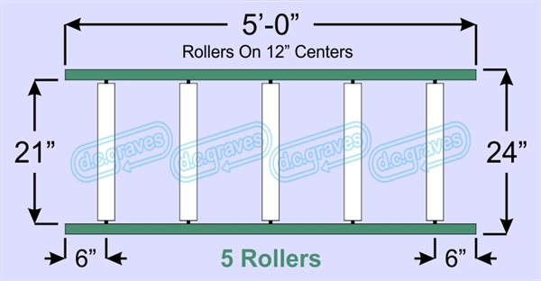 SR60-21-12-05, Steel Gravity Roller Conveyor