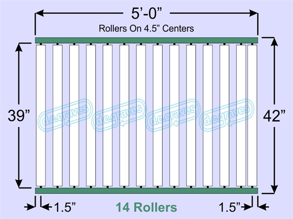SR60-39-04-05, Steel Gravity Roller Conveyor