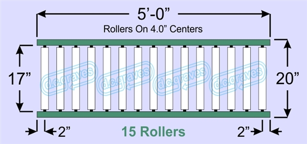 SR80-17-04-05, Steel Gravity Roller Conveyor