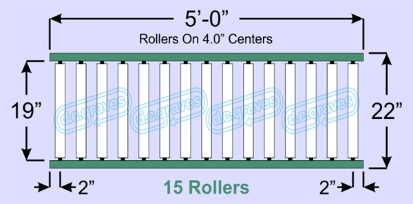 SR80-19-04-05, Steel Gravity Roller Conveyor