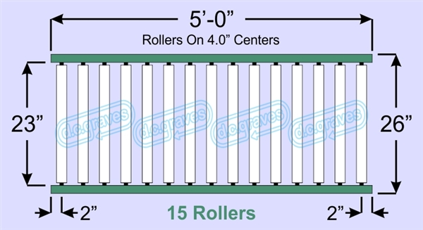 SR80-23-04-05, Steel Gravity Roller Conveyor