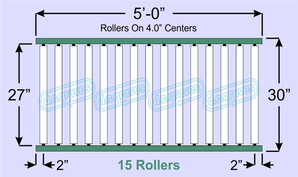SR70-27-04-05, Steel Gravity Roller Conveyor