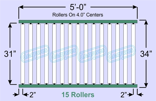 SR80-31-04-05, Steel Gravity Roller Conveyor