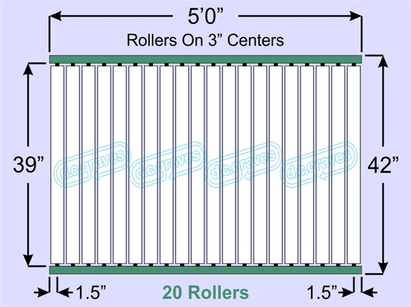 SR70-39-03-05, Steel Gravity Roller Conveyor