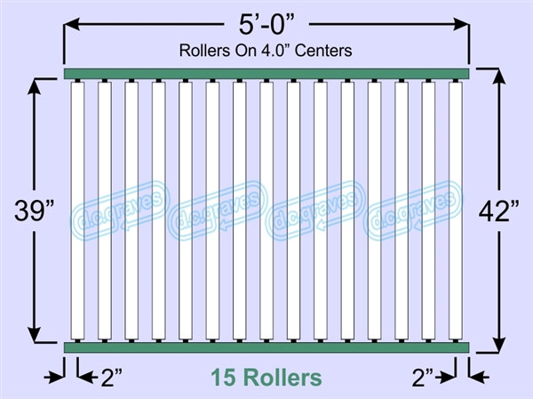SR80-39-04-05, Steel Gravity Roller Conveyor